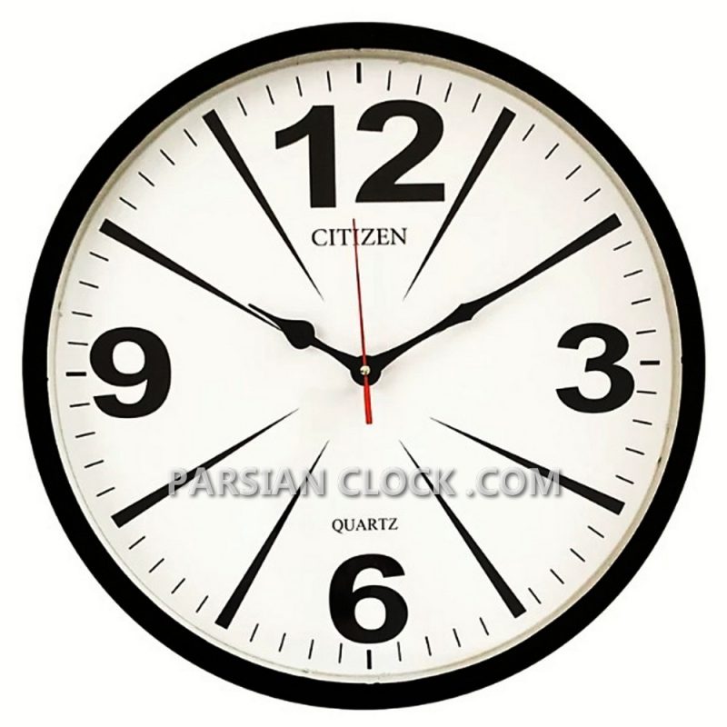 ساعت دیواری سیتیزن طرح خطی سایز 42