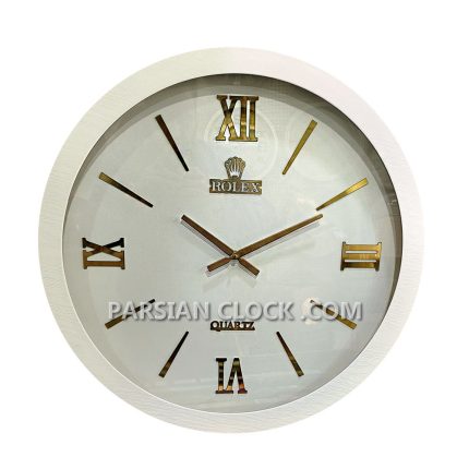 ساعت دیواری چوبی طرح رولکس کد 110 (3)