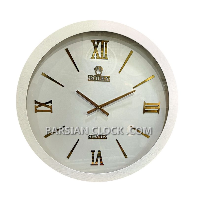 ساعت دیواری چوبی طرح رولکس کد 110 (3)