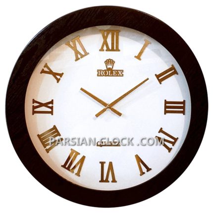 ساعت دیواری چوبی طرح رولکس یونانی کد 110 (1)